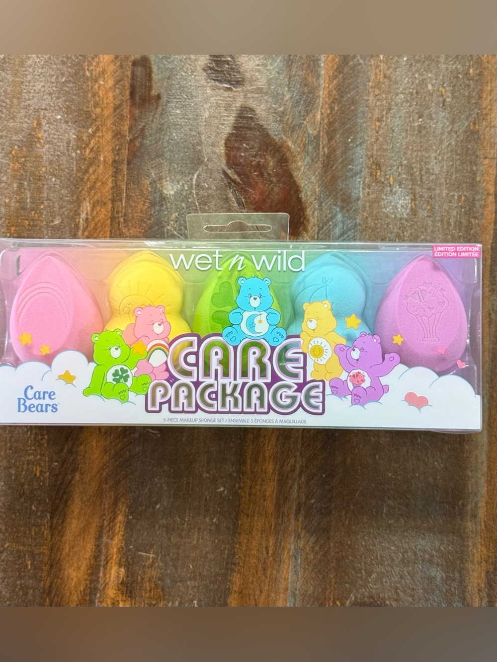 Wet n Wild x Care Bears Care Package 5 Pc Makeup Sponge Set Limited Edition NIB